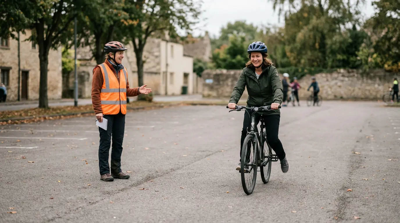 Illustration de l’action « Vélo-école adultes & remise en selle »
